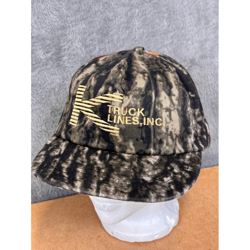 Vintage K Truck Lines‎ Inc Snapback Hat Camo Made in USA Clark Sales Trucker Cap